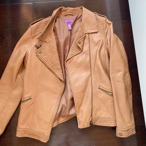 Aqua Girl's Orange Leather Jacket